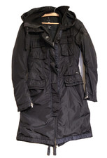 Piumino DEK HER giacca donna taglia itl. 40/36 nero con cappuccio mezza lunghezza