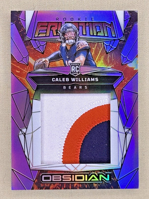 2024 Obsidian Caleb Williams RC Rookie Eruption 3 color patch /49 Chicago Bears