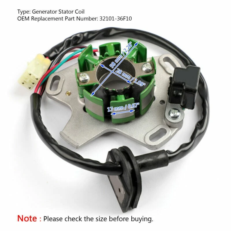 Stator Pour Suzuki RM125 RM 125 2002 2003 2004 OEM Repl. 32101-36F10 RM125 EF03 - Photo 2/4