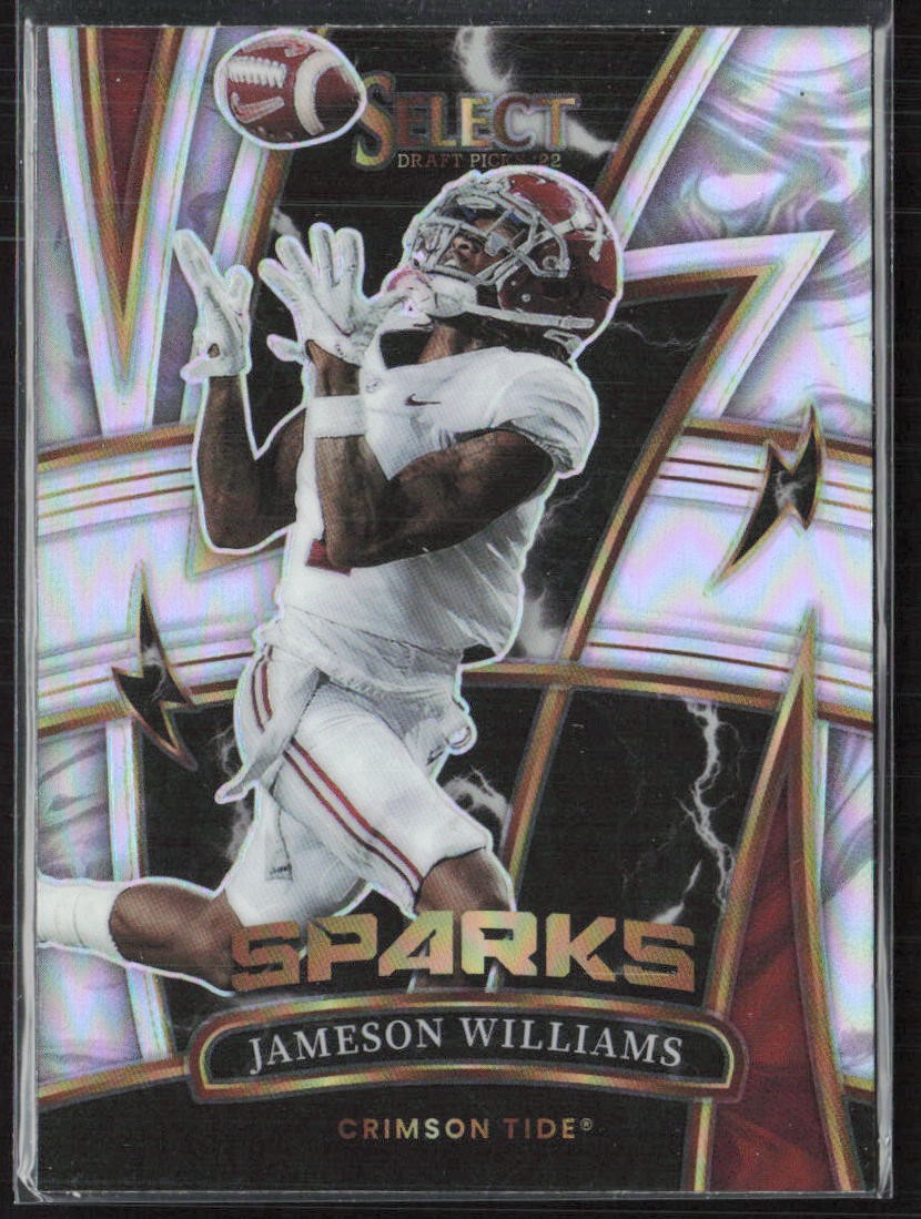 Jameson Williams Panini Select Draft Picks Sparks #SPJW Silver Prizm