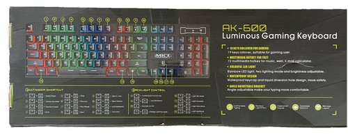 Gaming Keyboard with Backlight RGB Key Board USB 104 Keycaps iMice Ak600.. - Picture 3 of 5