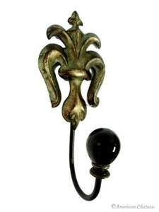 French Metal Decor Fleur De Lis Wall Hook Kitchen Hanger ...