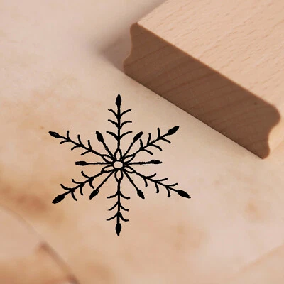 DEKOLANDO Stempel Schneeflocke Schneekristall - Motivstempel ca. 38x38 mm Winter Advent