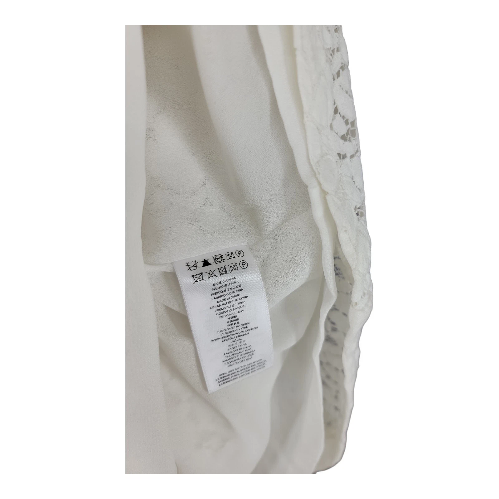 Abito donna Michael Kors pizzo floreale 10 senza maniche bianco carriera casual estivo