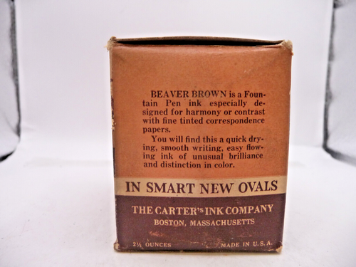 Carter's Vintage 1930's Bottled Ink-Beaver Brown--Great Graphics - Picture 2 of 5