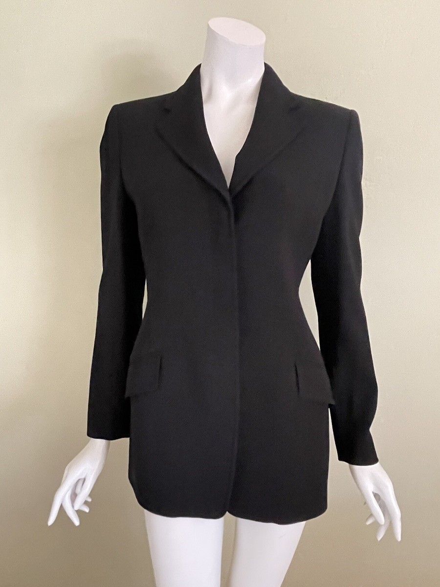 ジャケット Giorgio Armani Black Wool Blazer Giorgio Armani Collezioni Black 100% Virgin Wool Blazer size