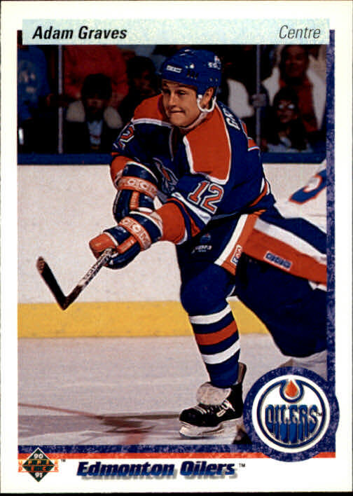 1990-91 (OILERS) Upper Deck French #344 Adam Graves RC