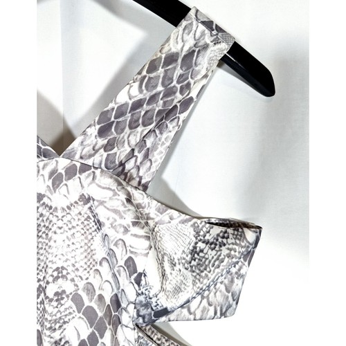 $198 Mare Mare Maxi Mermaid Dress Cold Shoulder Snakeskin Jersey Satin Sz Small - Picture 3 of 11