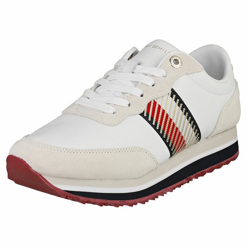 white sequin trainers