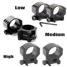 2Pcs 30mm Low/Middle/High Profile Scope Rings for 20mm Picatinny Rail Mount