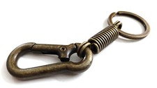Lot of 3pcs Keychain Heavy Duty Metal Spring & Ring,Strong, Length: 4.50" 3 pcs.