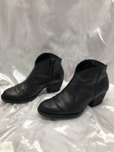 born black leather ankle boots