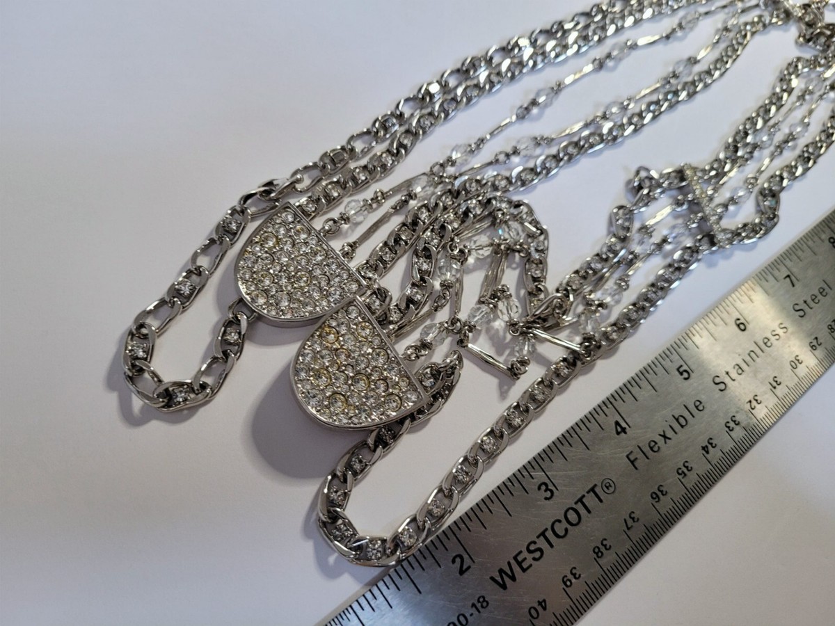 ST. JOHN SILVER CHAIN CRYSTAL BELT SIZE S NWOTS! St. John Vintage Women main image 3