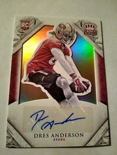 2015 DRES ANDERSON PANINI CROWN ROYALE AUTOGRAPHED AUTO NFL ROOKIE CARD RC /199