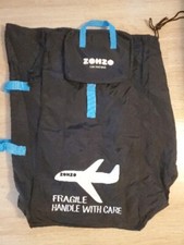 Zohzo Car Seat Travel Bag - Adjustable Backpack for Car Seats Black Teal EUC