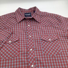 Wrangler Mens Short Sleeve Pearl Snap Shirt Size XL
