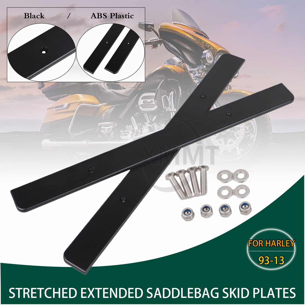 Stretched Saddlebag Skid Plates For Harley Touring Road Street