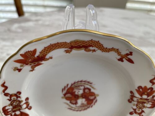 Meissen Red Court Dragon Trio set Demitasse Cup & Saucer & Plate EUC 1st Qt - Picture 3 of 12