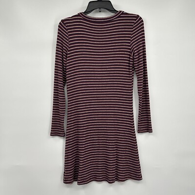 american eagle shirt dress American Eagle Henley Shirt Dress Women's Sz Medium Striped Long Sleeve  Stretch