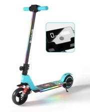 S5 Foldable Kids Electric Scooter 8.7mph 5 Miles 130W Motor Light Blue