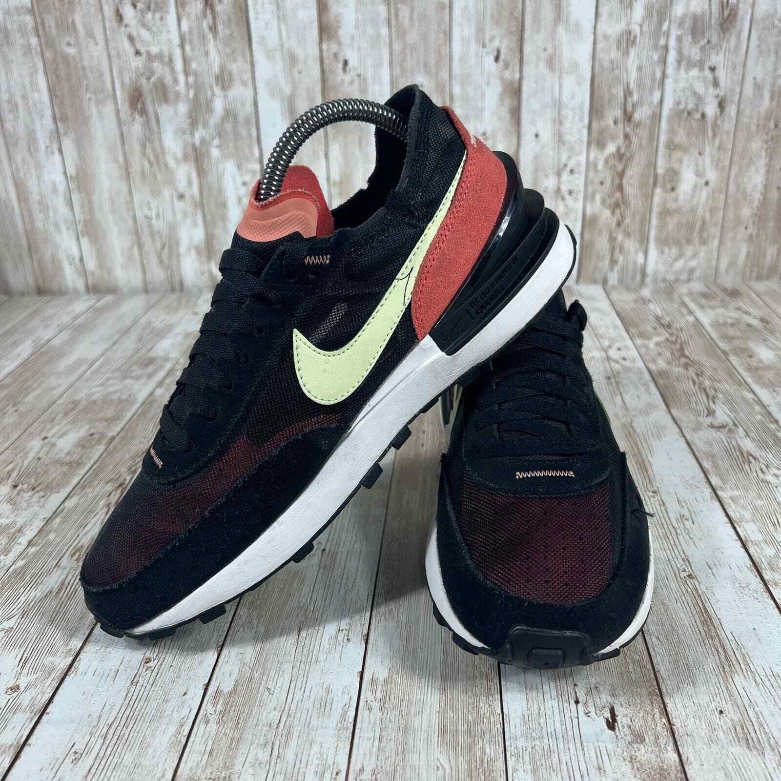 Nike waffle one low Womens 8 black orange thumbnail 5