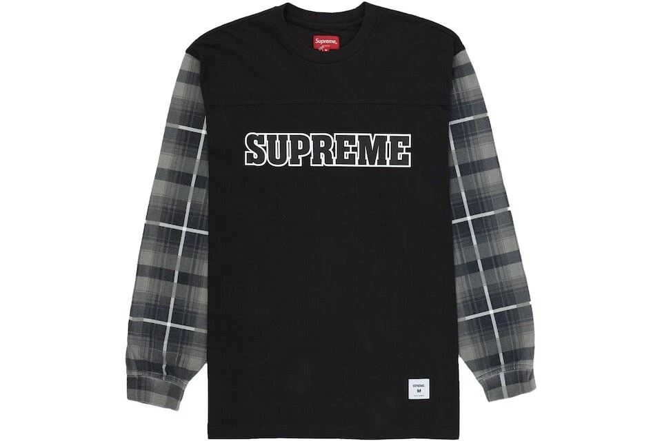 T shirt à manches plaid Supreme L/S