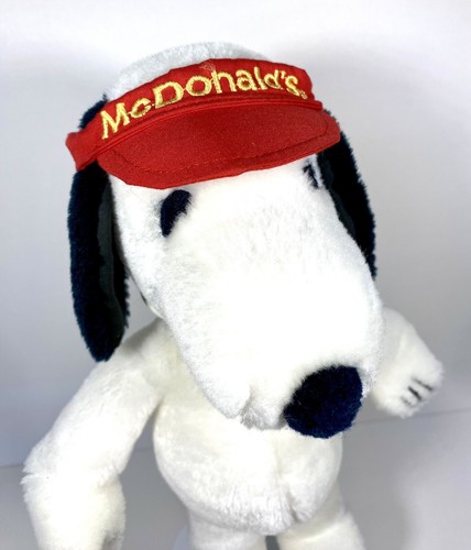 Snoopy Kleidung Outfit Plüsch Stofftier McDonald’s Mitarbeiter Schirmmütze RAR - Bild 6 von 10