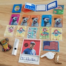 Lot of 20 Vintage Cracker Jack Toys Plus Cracker Jack Snack Box