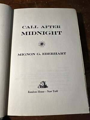 Call After Midnight - Mignon Eberhart - 1964 - 1st Printing - HC/DJ Ex-library