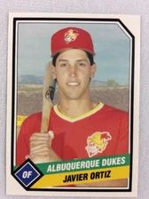 1989 Albuquerque Dukes-TCMA Minor League Baseball Card-Javier Ortiz