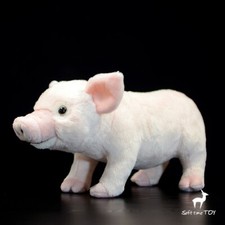 Simulated pig plush toy white pig plush toy gift