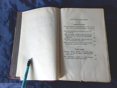 Barnaby Rudge, Hard Times by Charles Dickens Antique Victorian Leather Illus. - Picture 11 of 15