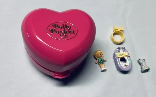 Vintage Polly Pocket 1991 Bath Time Fun ring /ringcase  Bluebird Toys - Complete