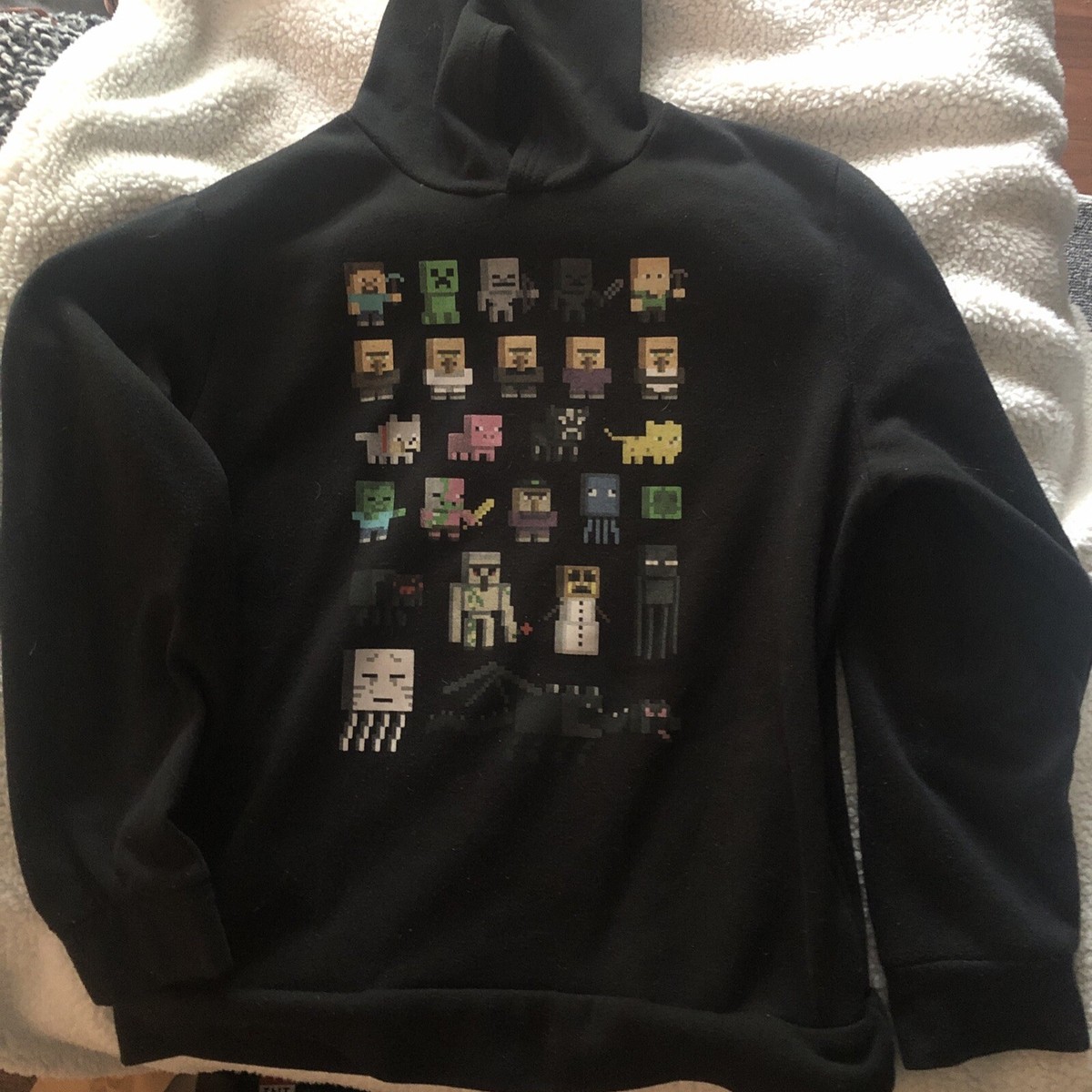 MOJANG STUDIOS unisex kids' black Minecraft hoodie sweatshirt Size Xl  w/Pockets | eBay