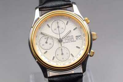 Exc+5] ORIS 7415 Chronograph Men's Silver Dial 37mm Date Automatic