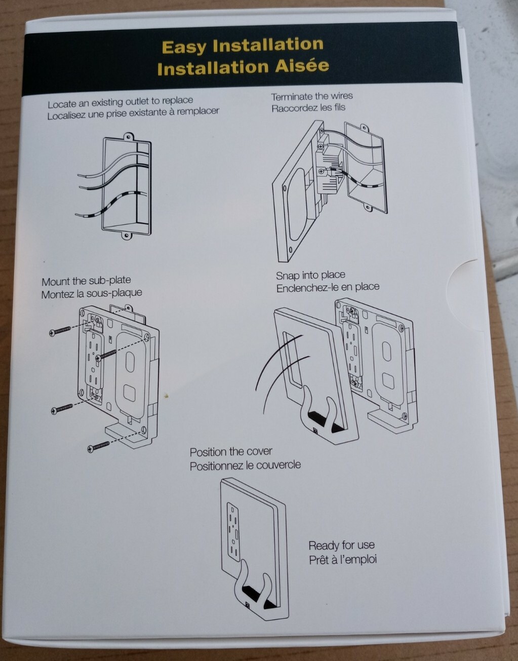 Hubbell 20 Amp Duplex  Outlet Type A and C Wireless Charger USB WHITE USB2028AC
