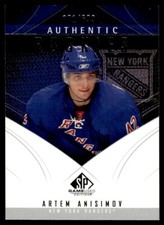 2009-10 SP Game Used Artem Anisimov Rookie /699 New York Rangers #185
