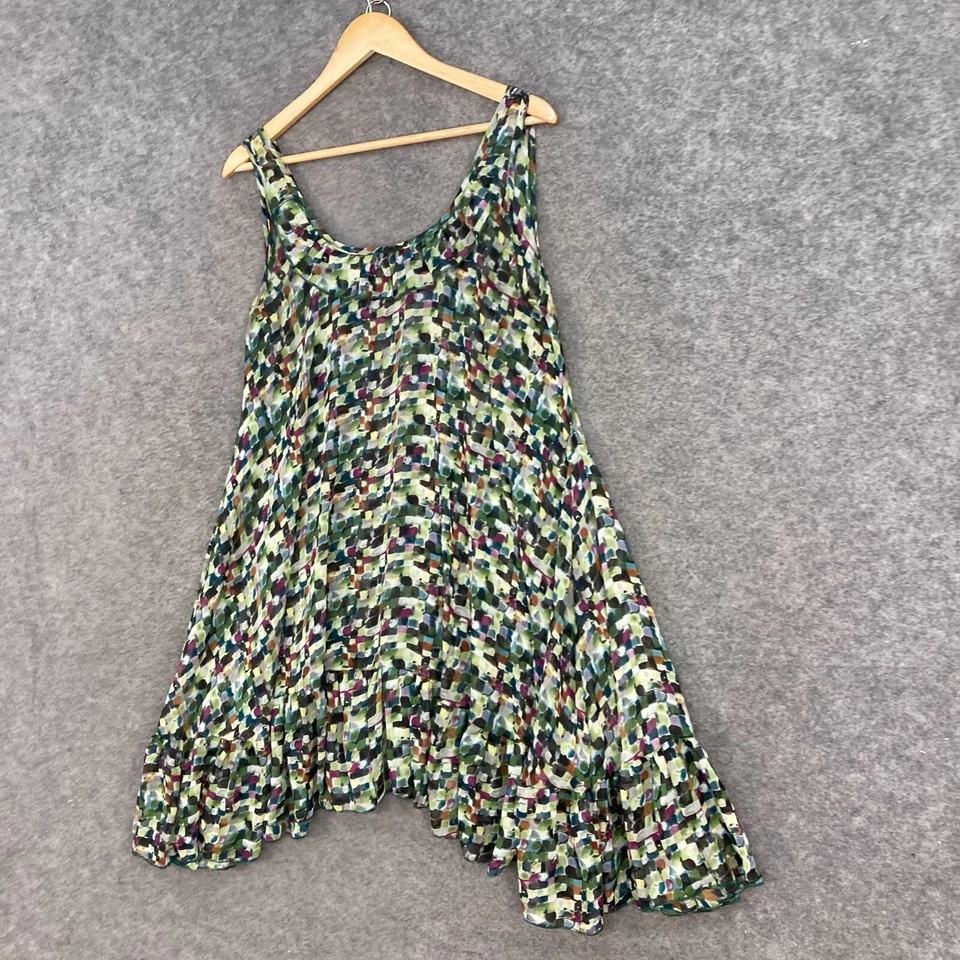 Vestido feminino Quick Brown Fox tamanho M médio multicolorido sem mangas transparente 18910 - Imagem 2 de 4