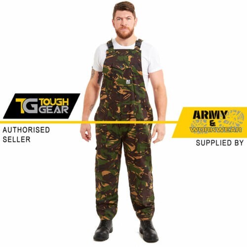 Men's Camo Bib Overalls for Fishing Farming Work DIY Durable Coveralls