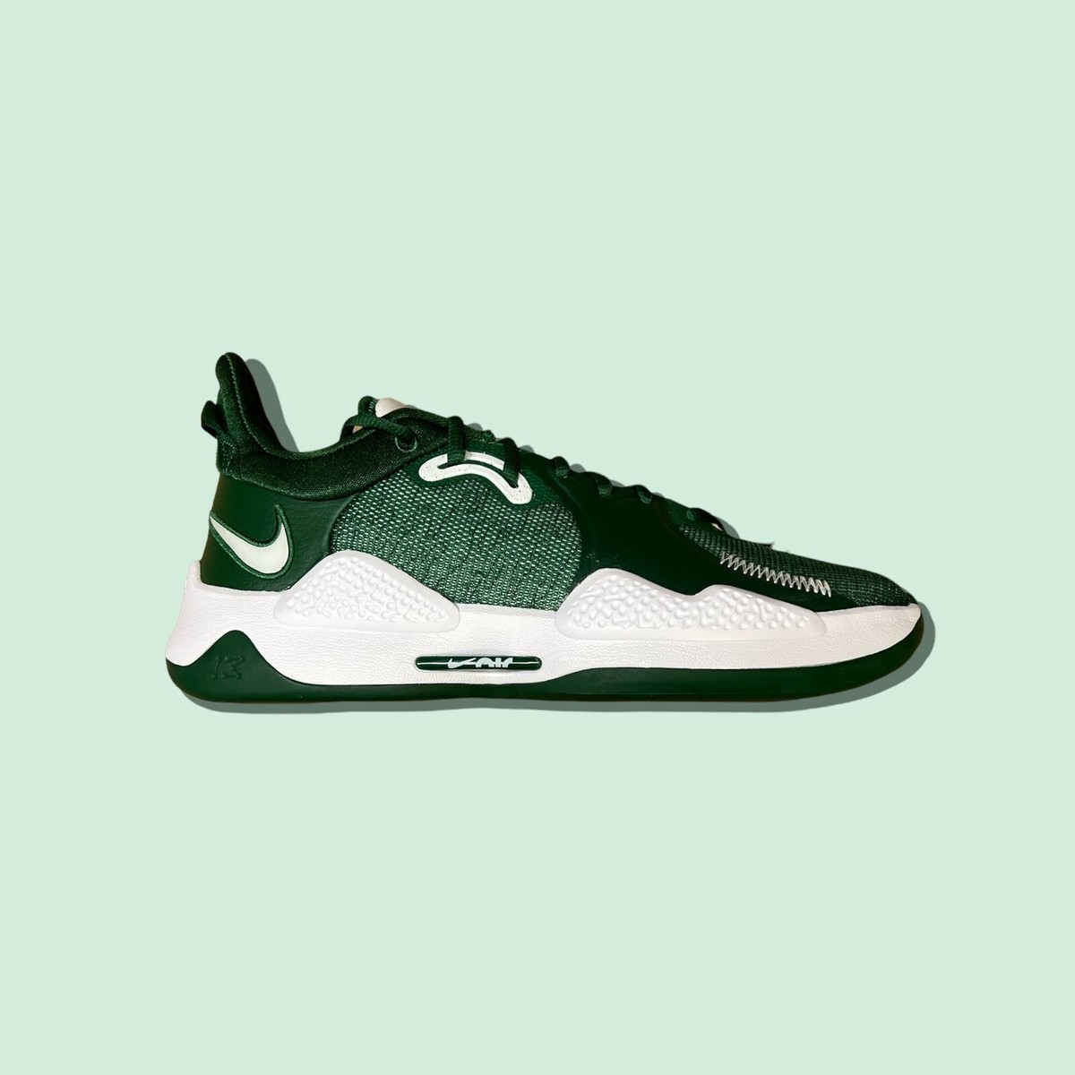Nike PG 5 TB Promo Green White Bucks Paul George PG5 Men 12 Shoes
