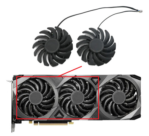 Cooling Fan For MSI GeForce 3090 3080 3070 VENTUS 3X OC GPU PLD09210S12HH - Picture 10 of 11