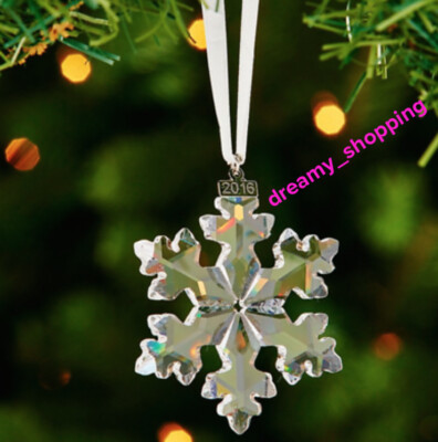 SWAROVSKI【2016年】クリスマスオーナメント NIB Swarovski Annual Edition 2016 Crystal Ornament Snowflake Large
