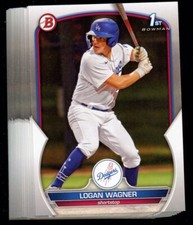 2023 Bowman Logan Wagner 1st Bowman Paper Lot of 25