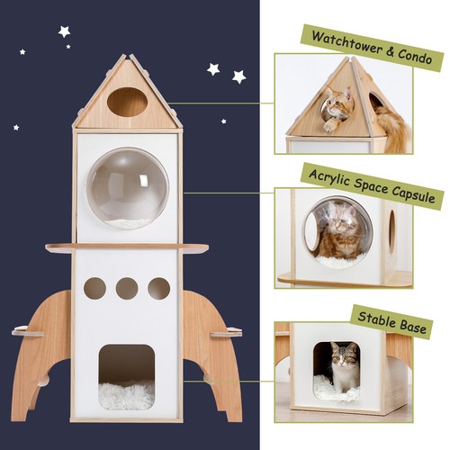 PAWZ Road Cat Tree Tower Condo Scratching Post Scratcher House for Large Cats - Picture 58 of 162