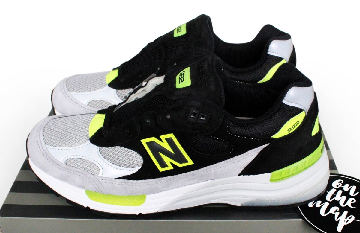 New Balance 992 Black Grey Volt Green Made In USA UK 5 8 9 New Balance 992 Black Grey Volt Green Made In USA UK 5 8 9