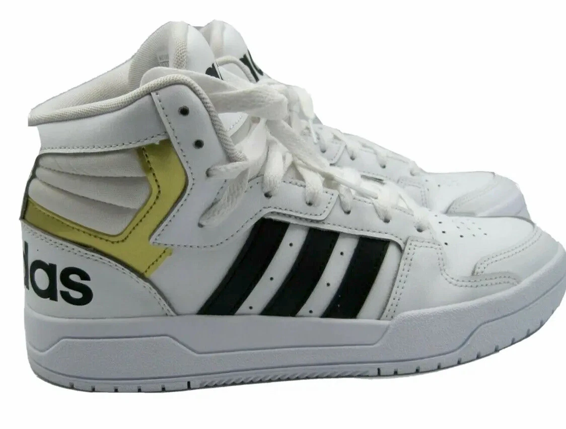 ADIDAS Entrap Mid High Basketball Shoes White Gold Black FY4284 Men s Size 8.5