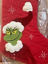 Pottery Barn GRINCH Holiday Christmas stocking Dr. Seuss gift Party kid Disney +