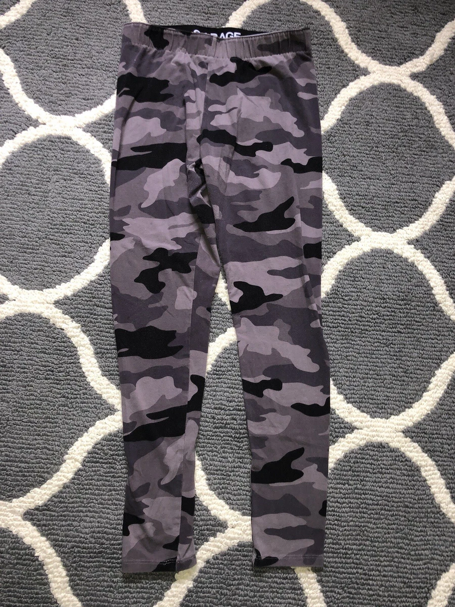 Garage Women's Gray Black Camo Camo Claude Leggings Lounge Pants Medium  Ankle