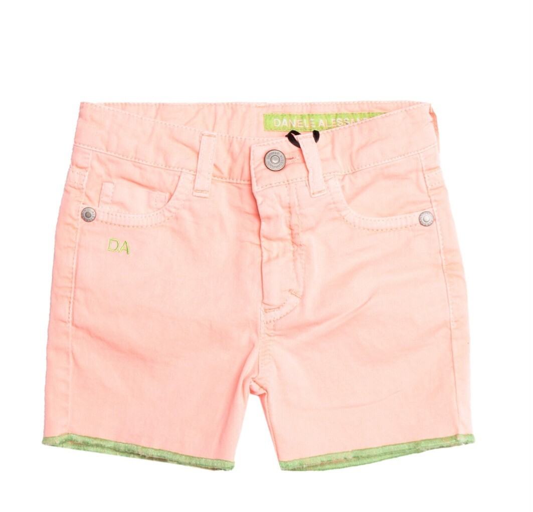 Pantalones Cortos DANIELLE ALESSANDRINI Niñas Niños Bermudas Salmón 6 Meses Nuevos con Etiquetas