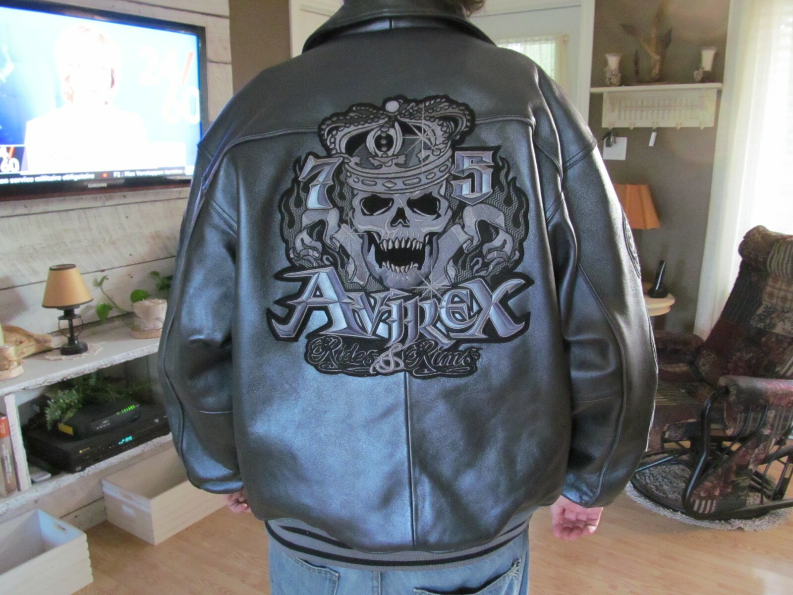 Rims Gray Vintage Leather Jacket 